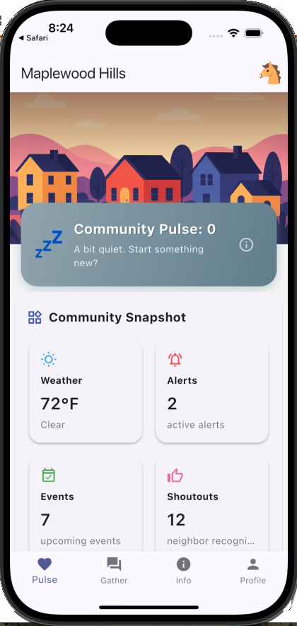 Pulse dashboard screen